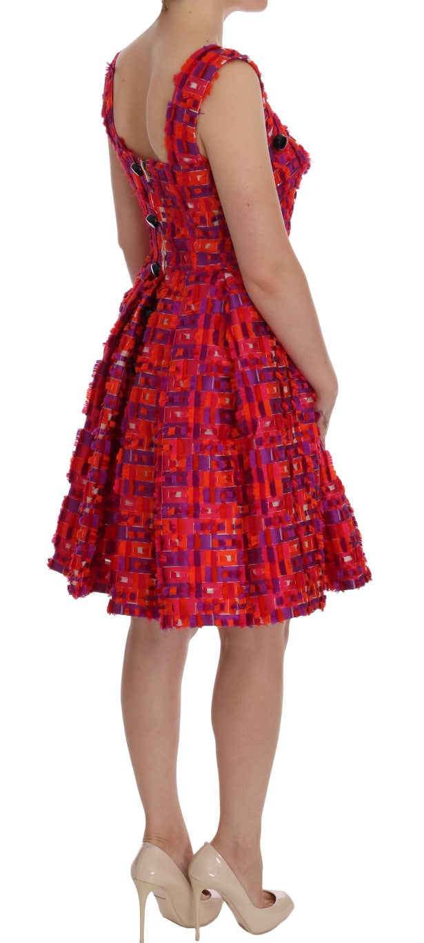 Elegantes rosa ärmelloses A-Linien-Kleid