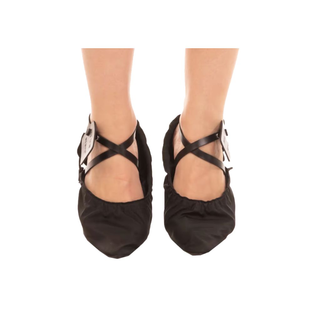 Schicke schwarze Pumps aus Kalbsleder mit blickdichtem Absatz