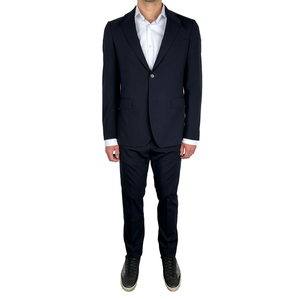 Navy Wool Mens Suit