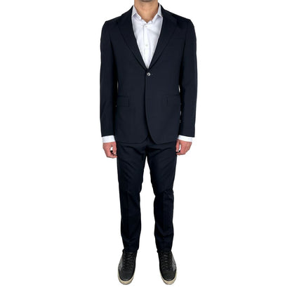 Navy Wool Mens Suit
