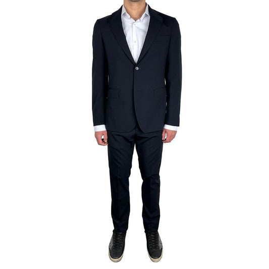 Navy Wool Mens Suit