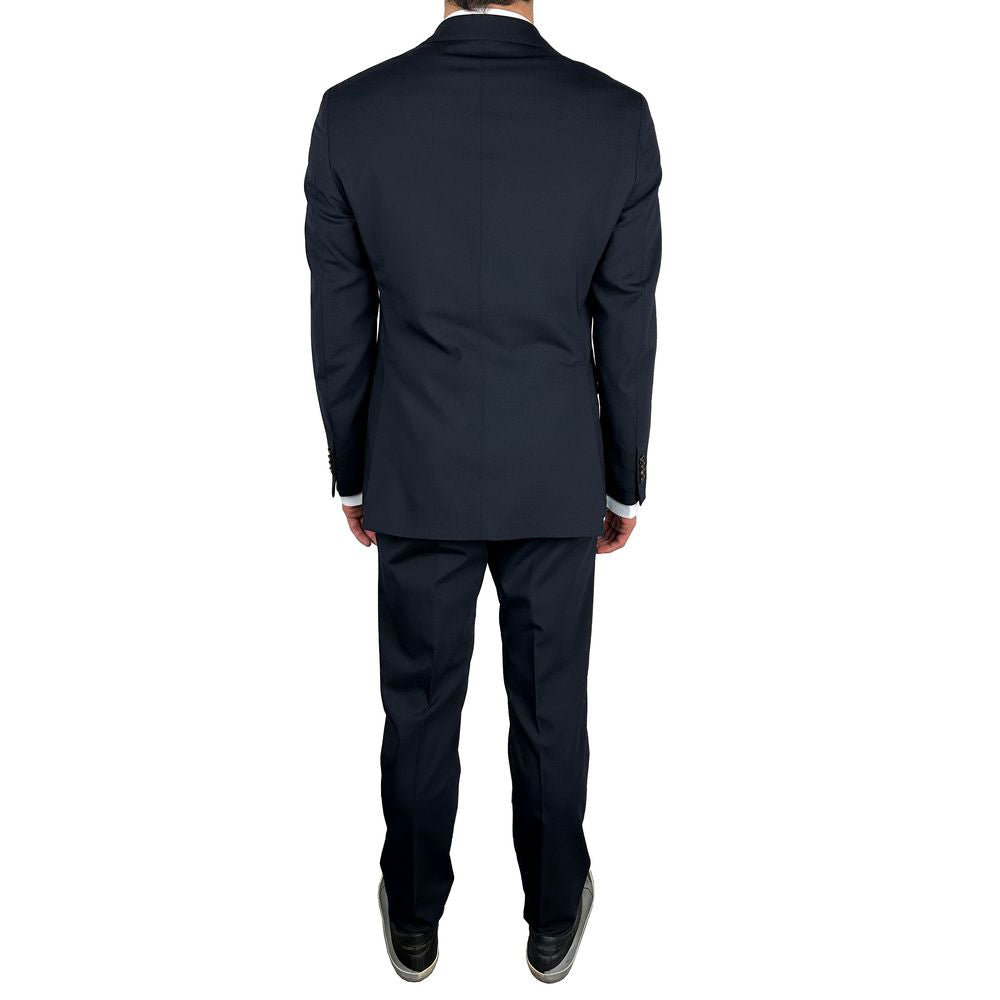 Navy Wool Mens Suit