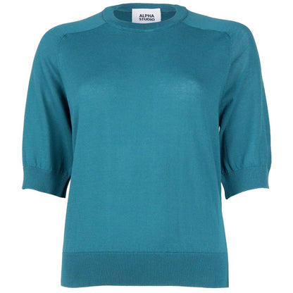 Grüner Baumwollpullover