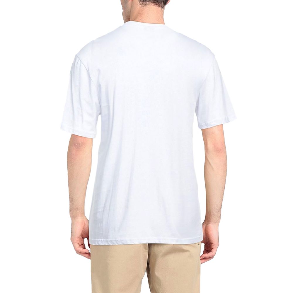 Elegantes weißes Baumwoll-T-Shirt mit Brustaufdruck