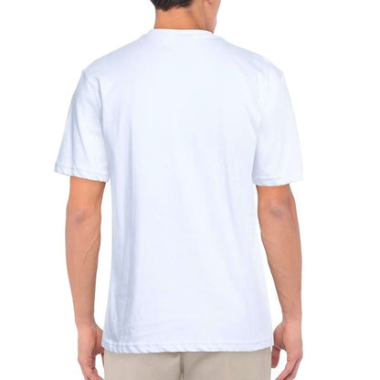 Strahlend weißes Baumwoll-T-Shirt mit Logo
