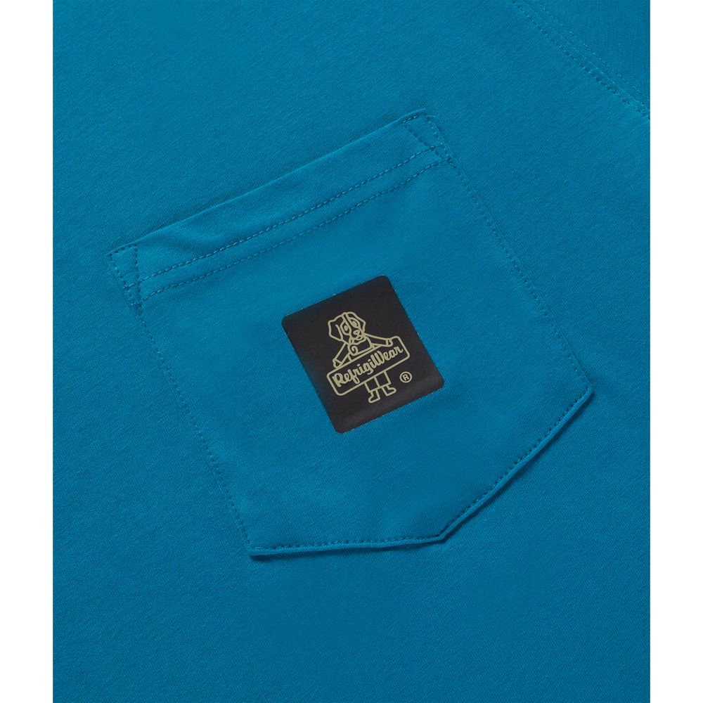 Light Blue Cotton Men T-Shirt