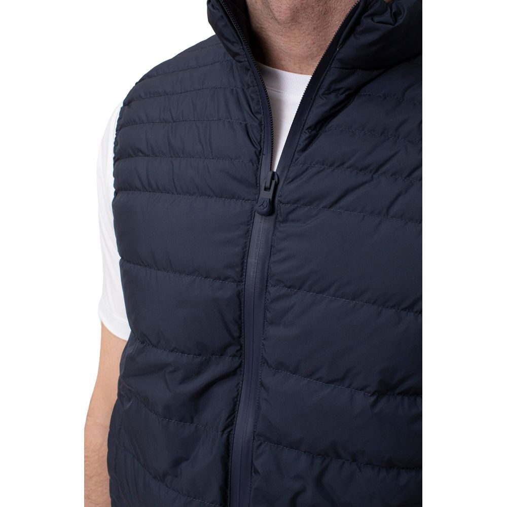 Schicke blaue Pufferweste für einen modernen Look