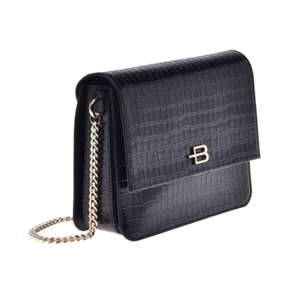 Black Calfskin Women Crossbody Bag