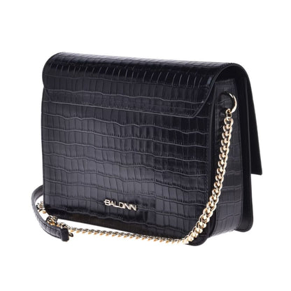 Black Calfskin Women Crossbody Bag