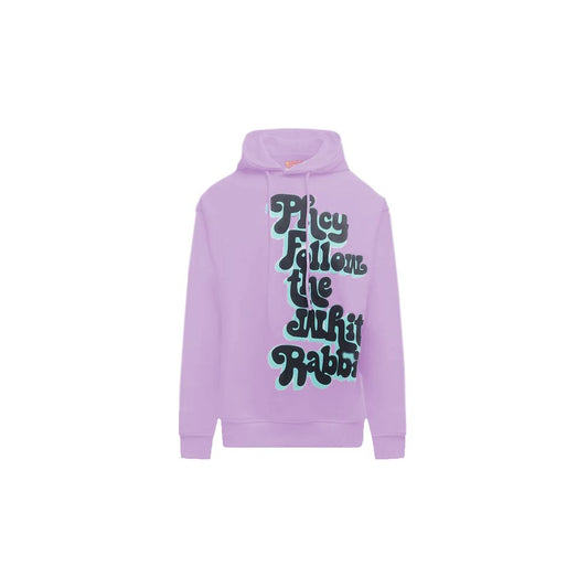 Purple Cotton Men Sweatshirt