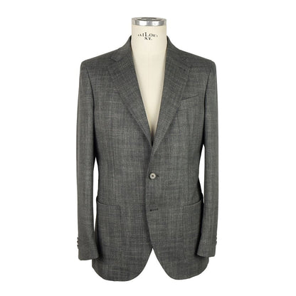 Gray Wool Men's Blazer