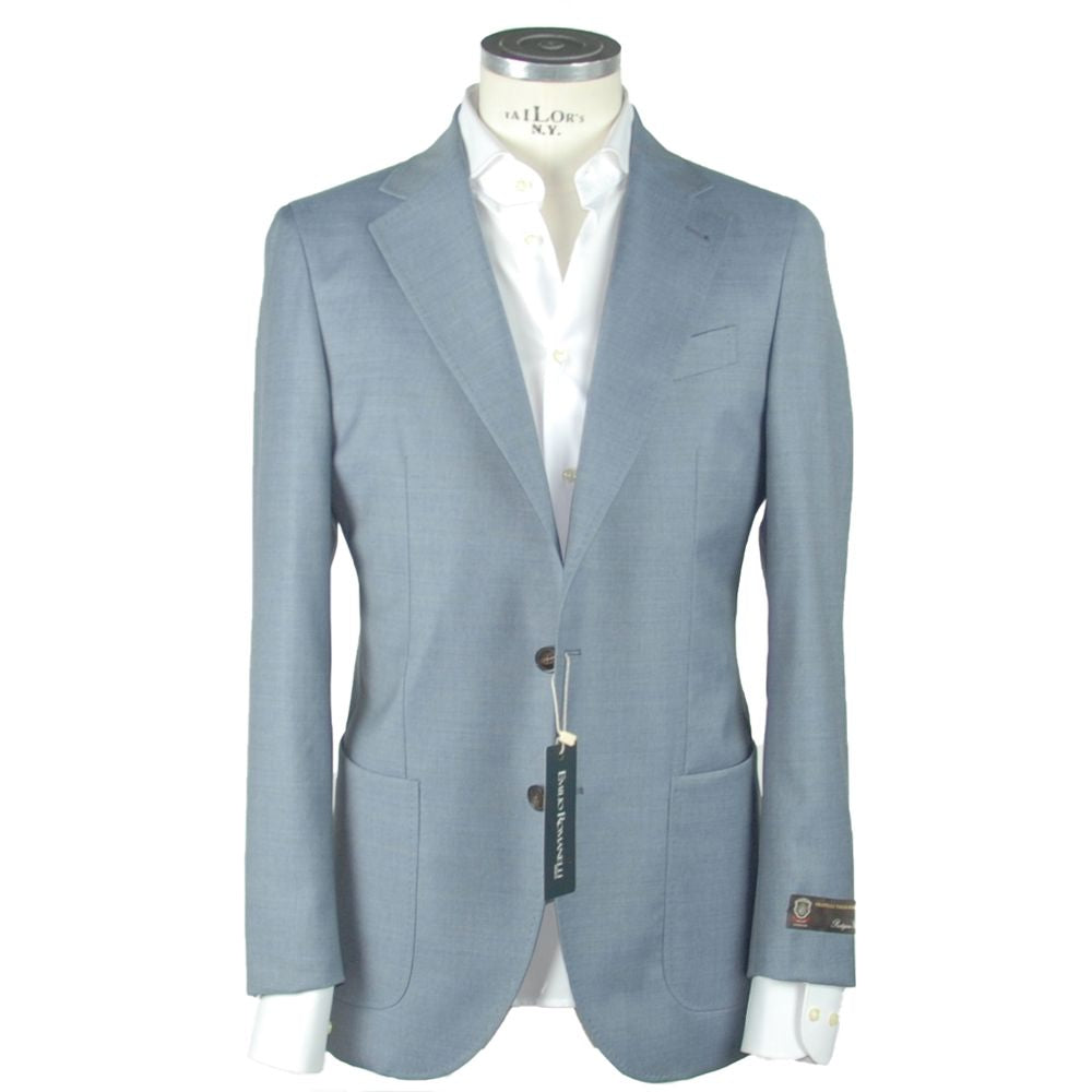 Light Blue Wool Men's Blazer
