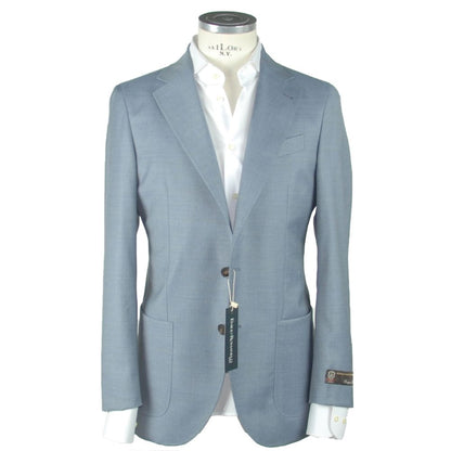 Light Blue Wool Men's Blazer