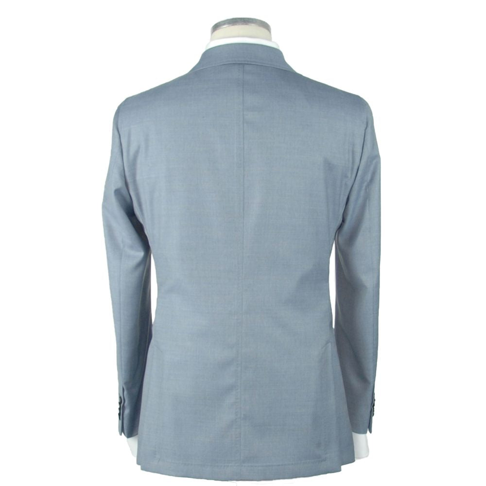 Light Blue Wool Men's Blazer