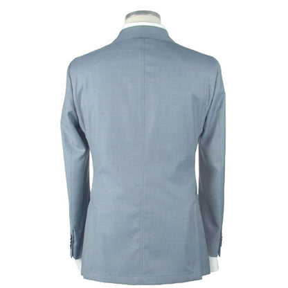 Light Blue Wool Men's Blazer