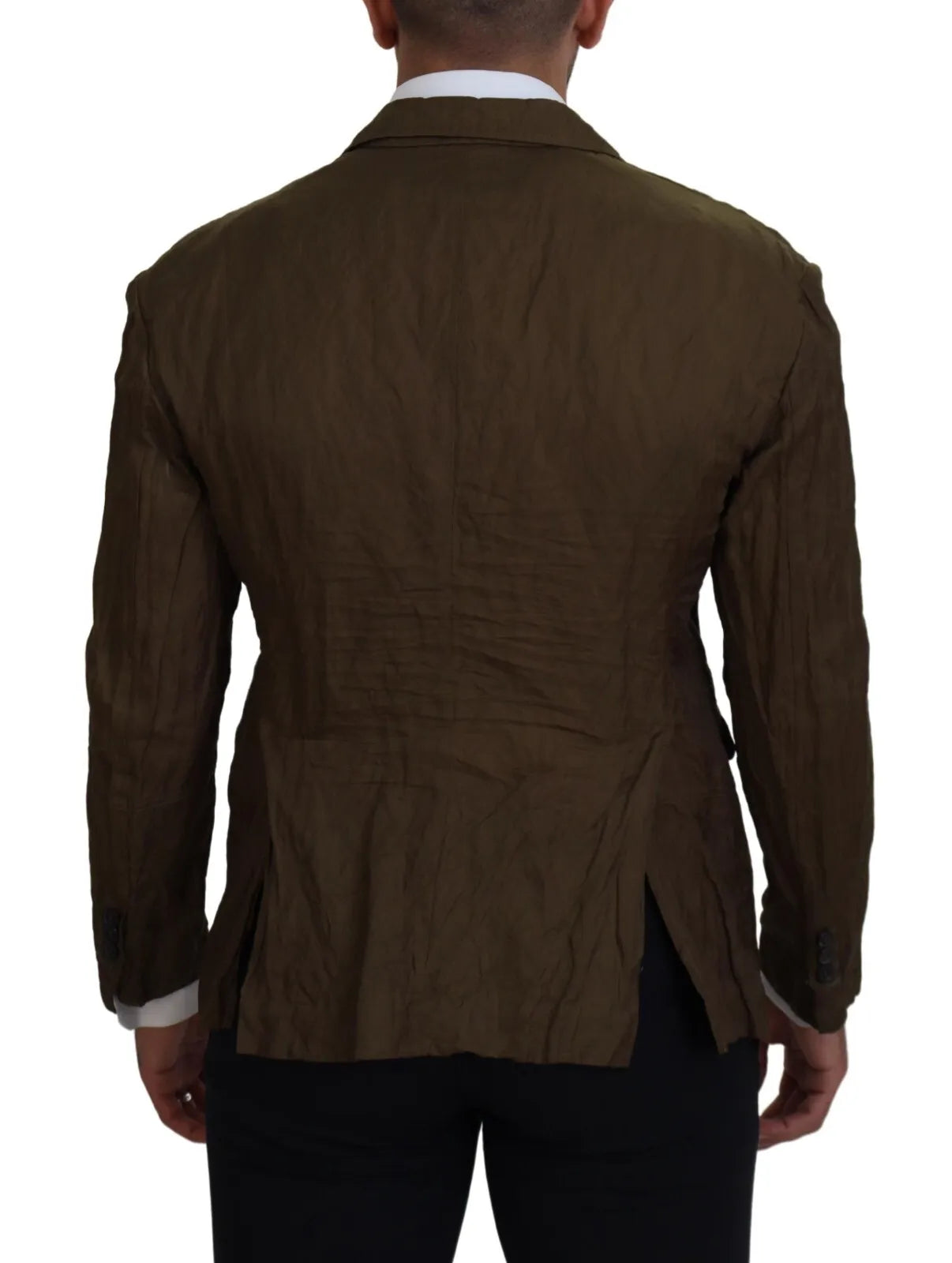 Grüner einreihiger Herrenmantel Blazer Jacke