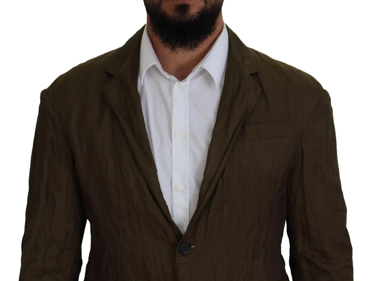 Grüner einreihiger Herrenmantel Blazer Jacke