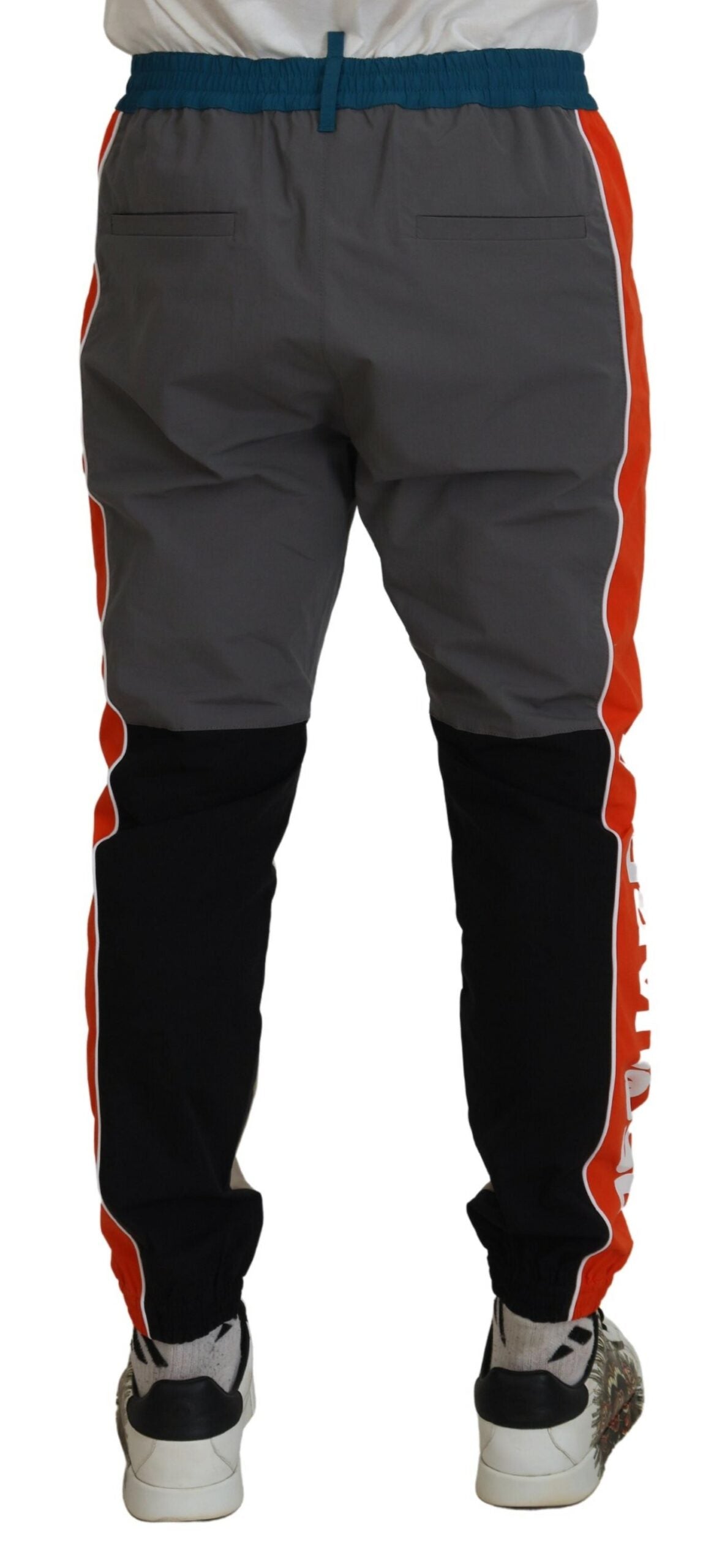 Mehrfarbige Jogginghose aus Baumwolle mit Patchwork