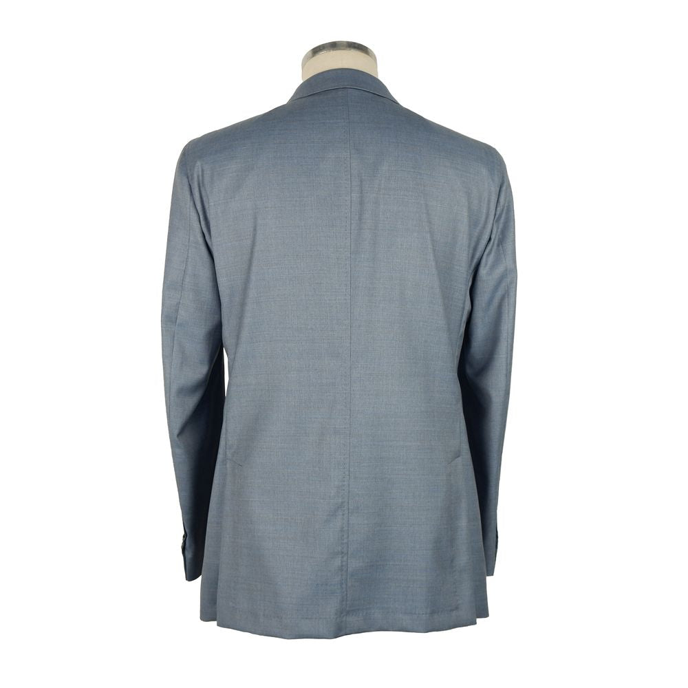 Light Blue Wool Mens Blazer