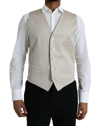 Off White Baumwollweste Kleid formelle Weste