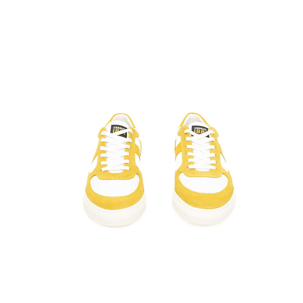 Yellow Cowhide Men Sneaker