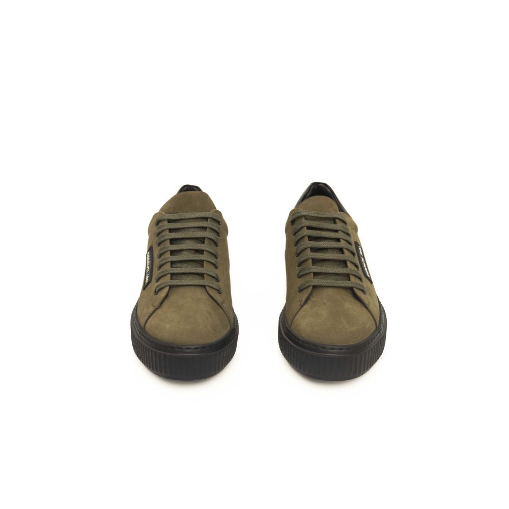 Grüne Leder Herren Sneaker
