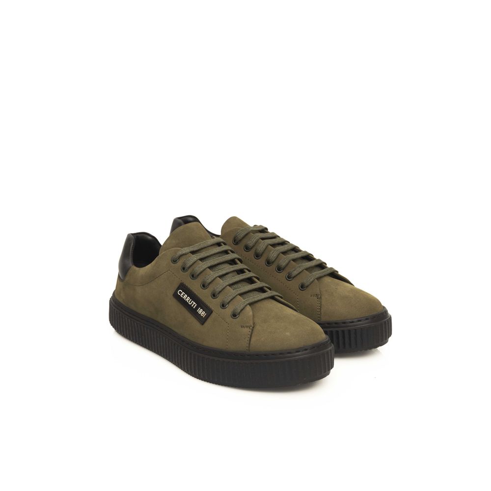 Grüne Leder Herren Sneaker