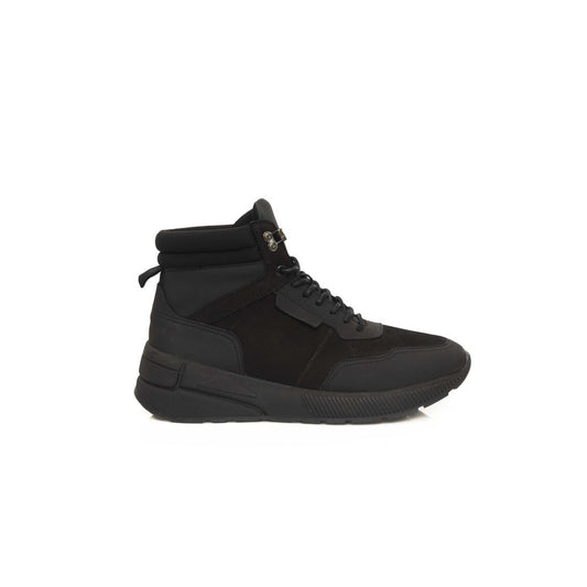Black Cowhide Men Sneaker