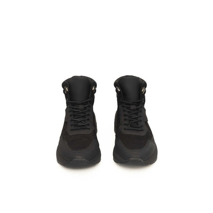 Black Cowhide Men Sneaker