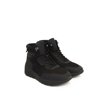 Black Cowhide Men Sneaker