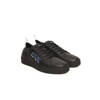 Black Cowhide Men Sneaker