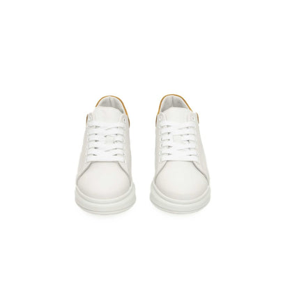 Weiße Leder Damen Sneaker