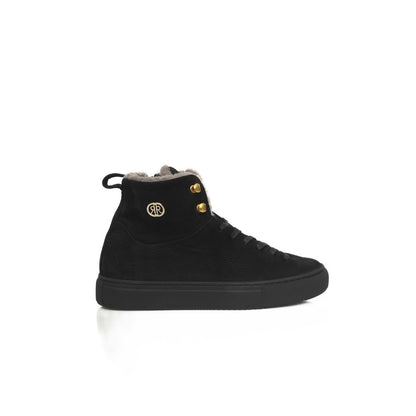 Black Cowhide Women Sneaker