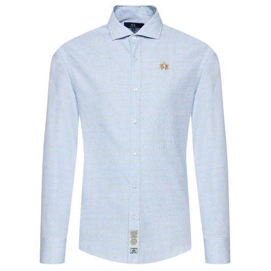 Light Blue Cotton Men Shirt