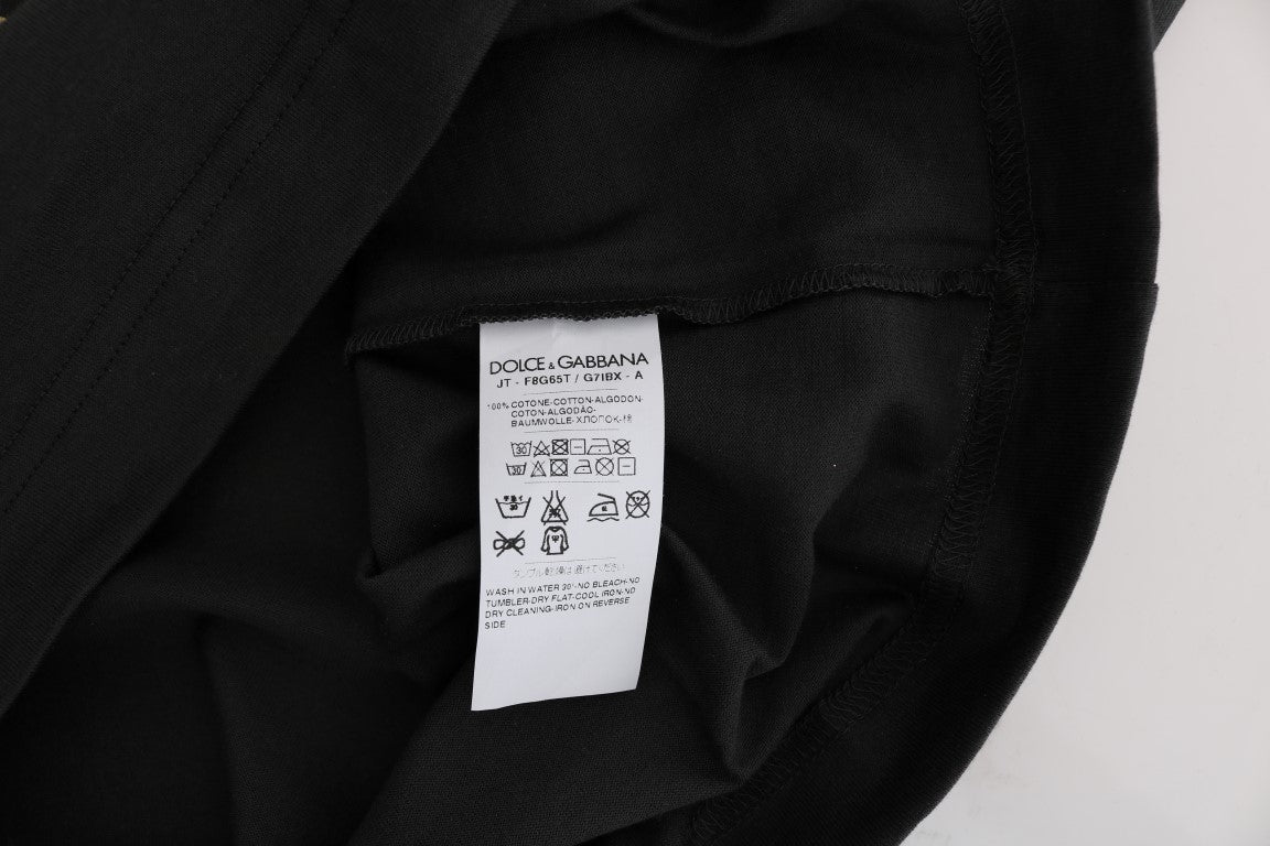 Elegantes graues Baumwoll-T-Shirt mit exklusivem Druck