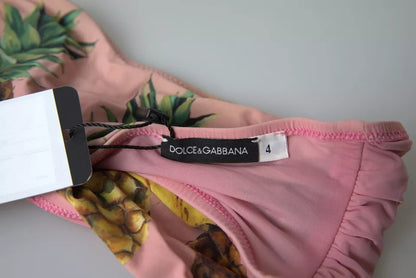 Rosa bedruckter Beachwear-Bikinioberteil-Badeanzug