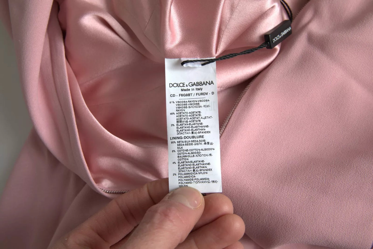 Rosa A-Linien-Kleid aus Viskose mit ausgestellten Ärmeln