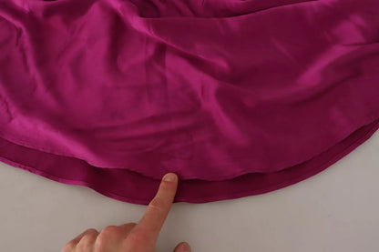 Meerjungfrau-Etuikleid aus Stretch-Seide in Fuchsia