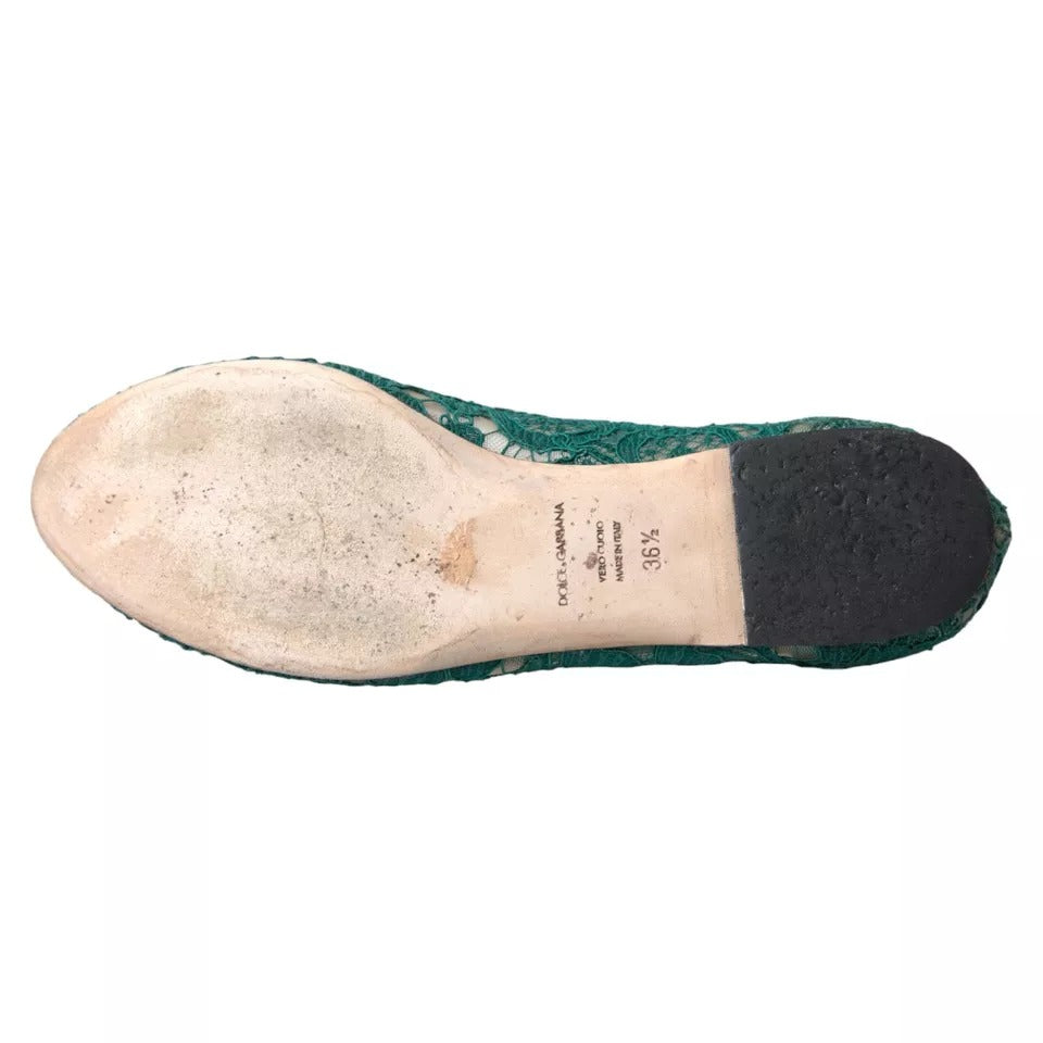 Grüne Taormina Slipper mit Schnürung