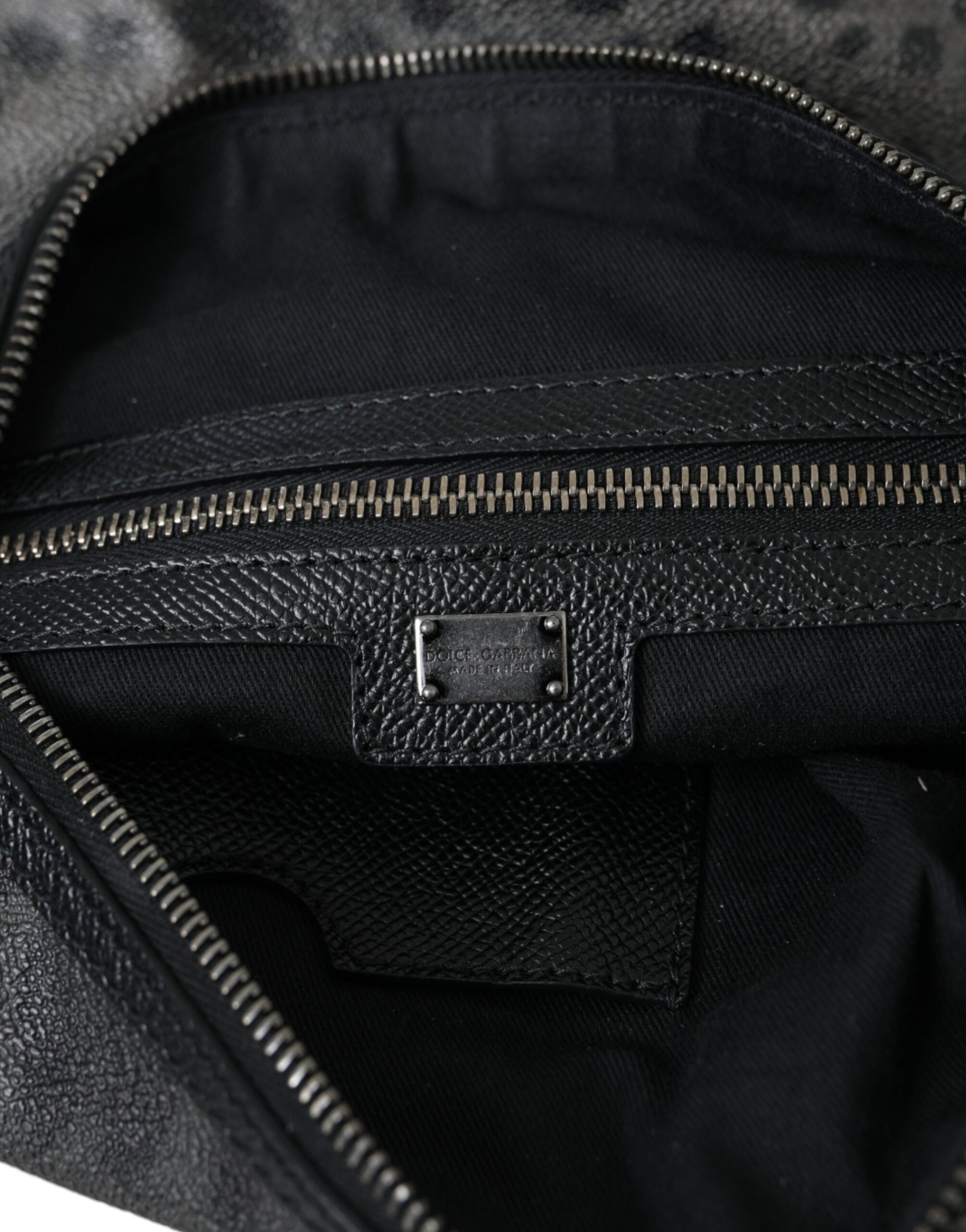 Gray Leopard PVC Leather Messenger Cross Body Bag