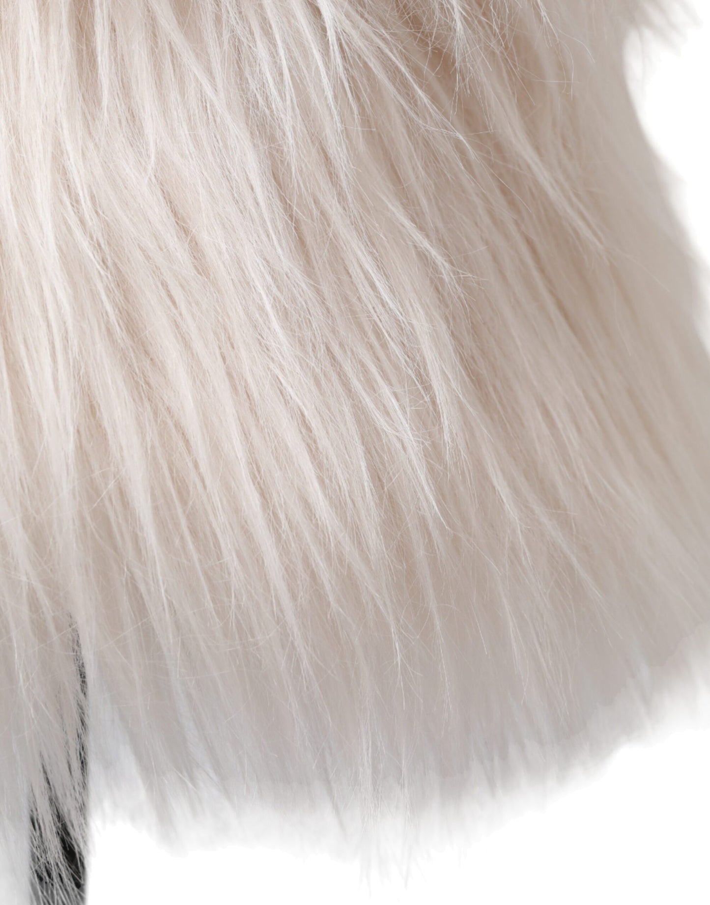 Weißer Damen-Anglerhut aus Acrylfell