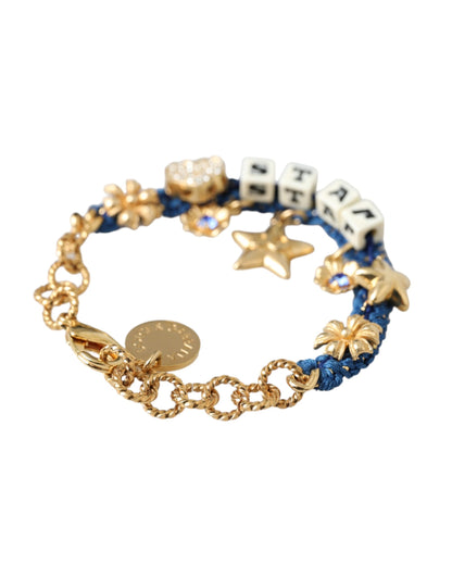 Goldfarbenes Messingketten-Stern-Modearmband
