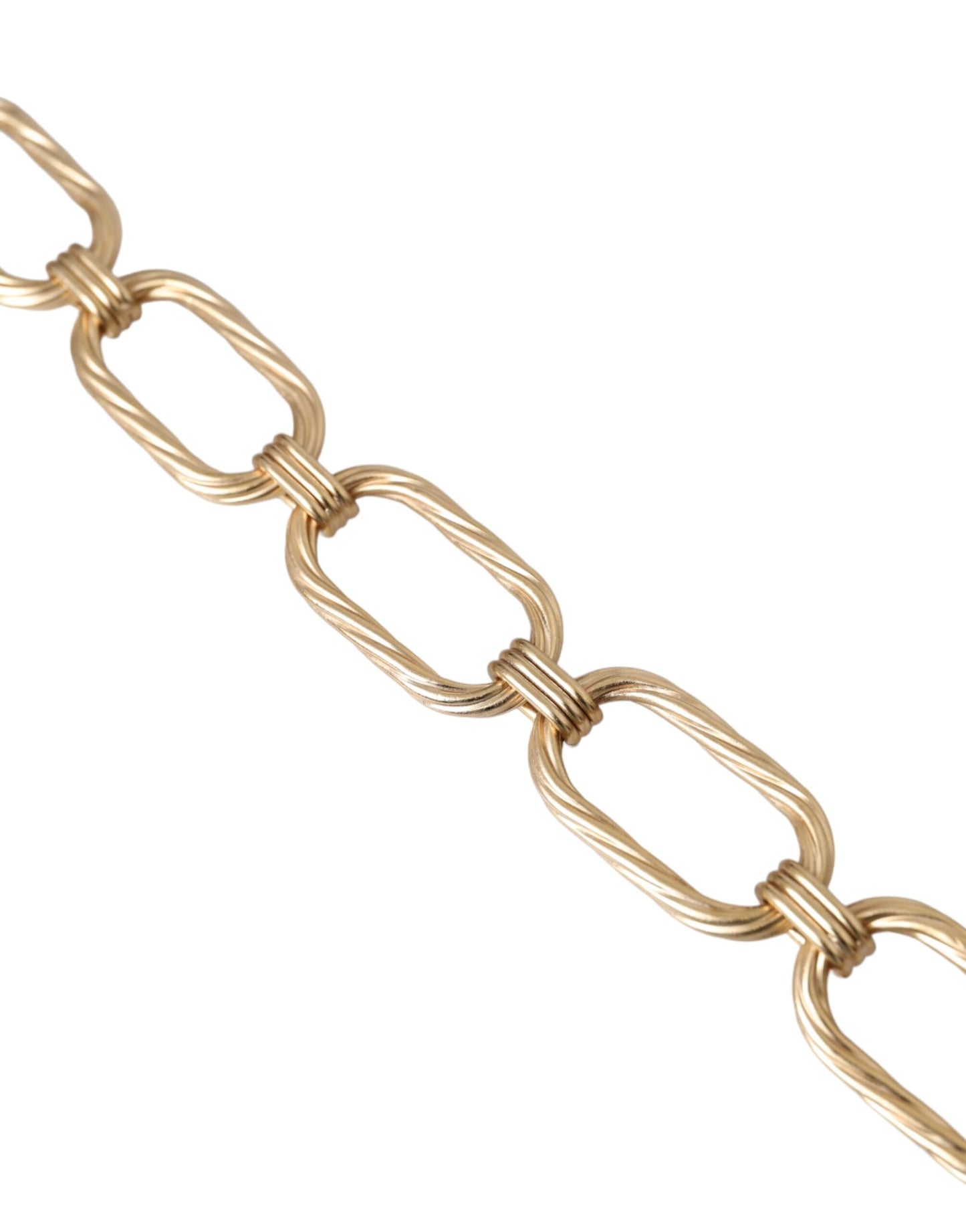 Goldfarbene Messing-Halskette mit großen Gliedern
