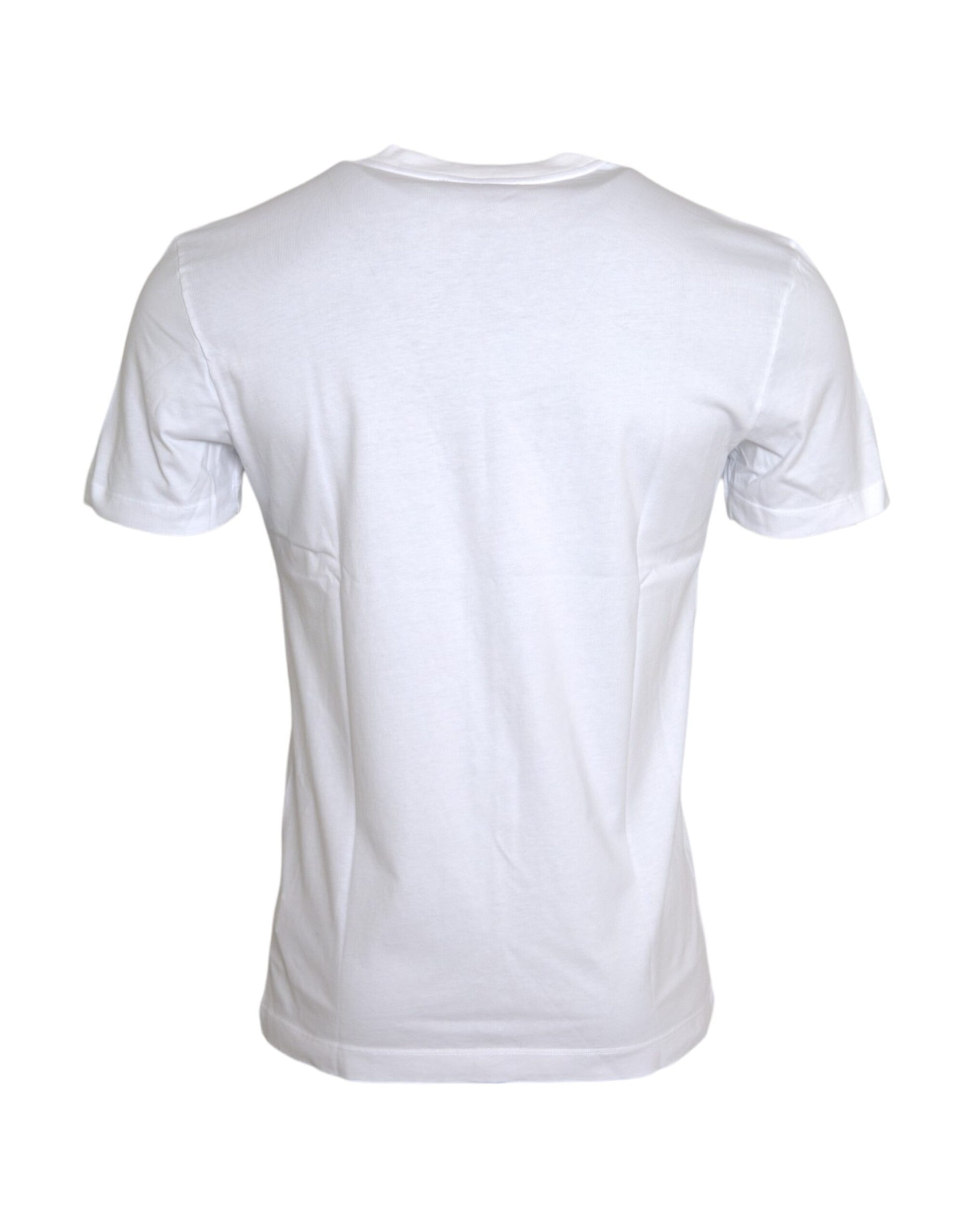 Weißes Baumwoll-DG-Applikations-T-Shirt für Herren