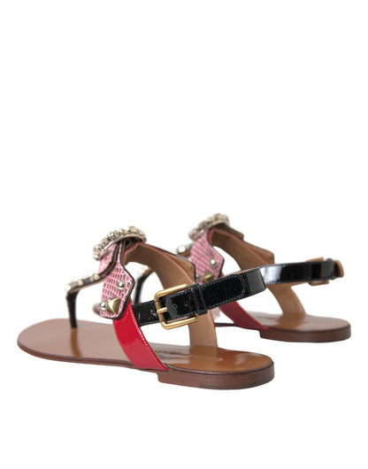 Mehrfarbige Kristallsandalen Flip-Flops Schuhe