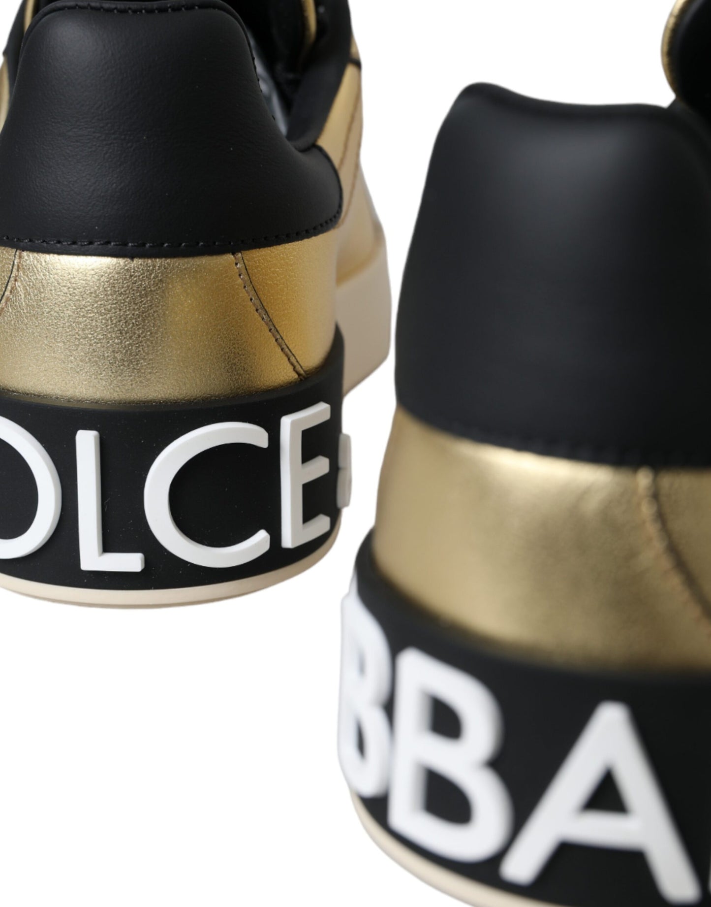 Goldfarbene Portofino Sneakers aus Kalbsleder Damenschuhe