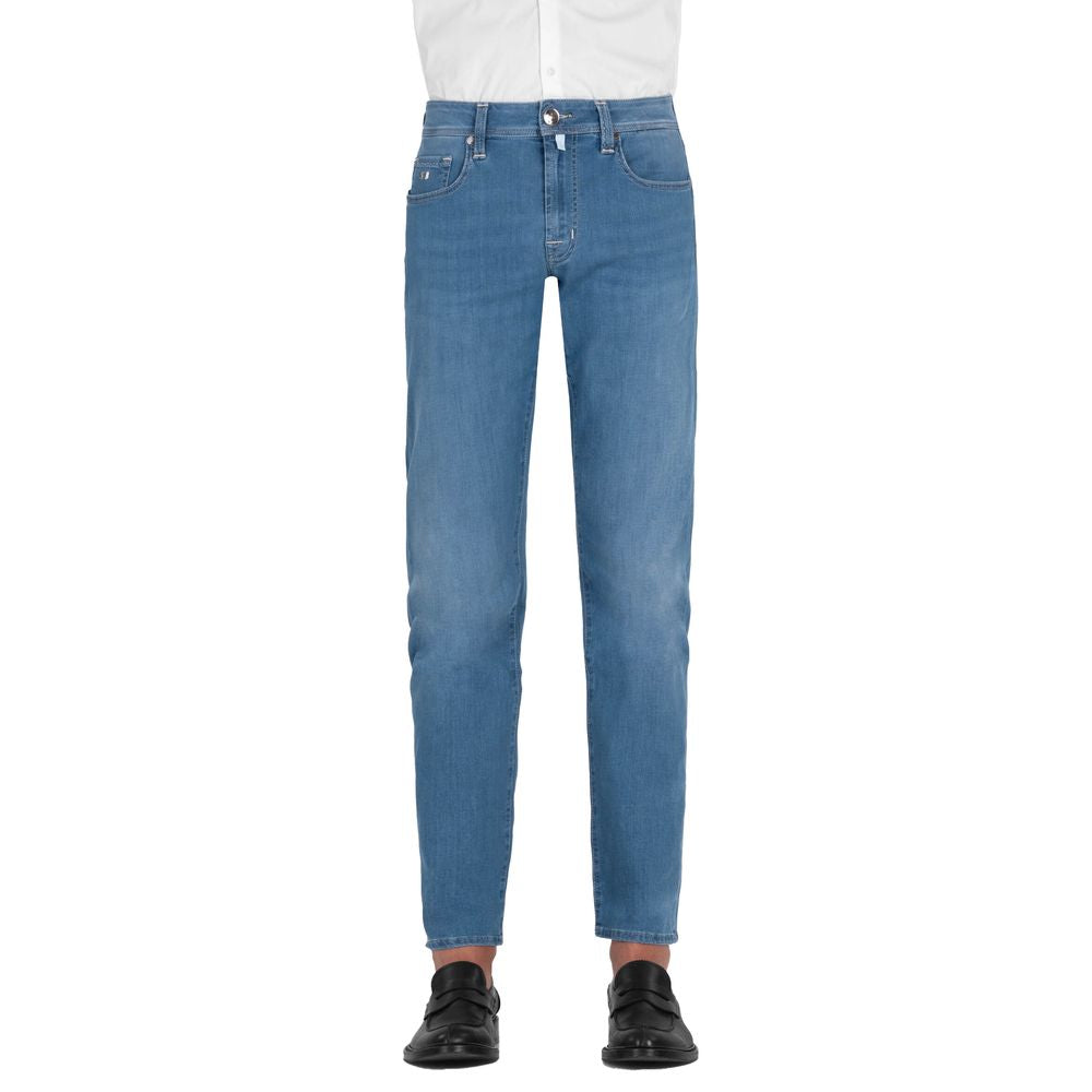 Light Blue Cotton Men Jeans