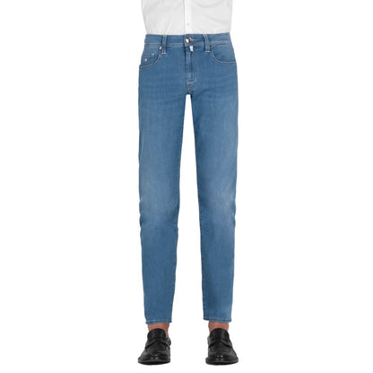 Light Blue Cotton Men Jeans
