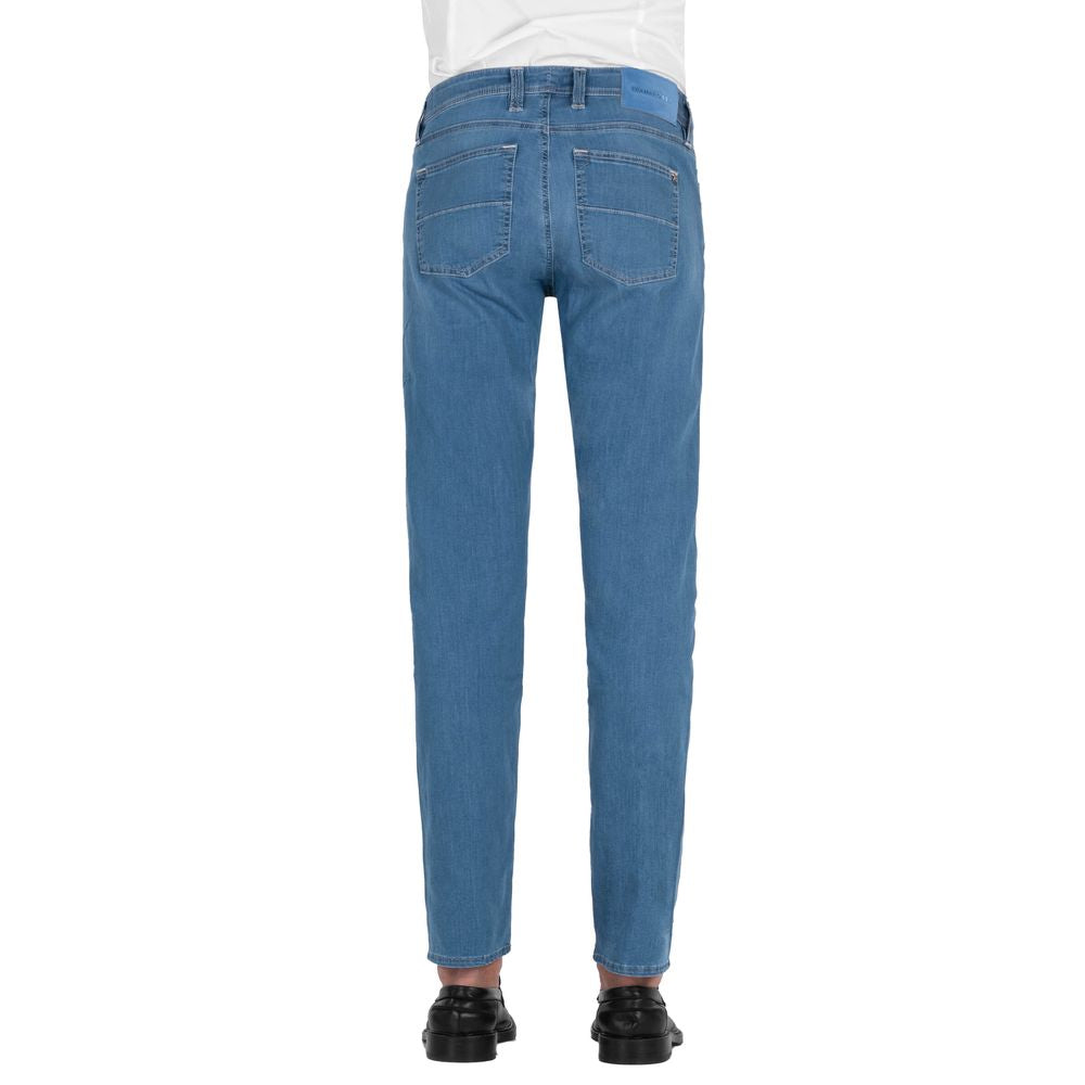 Light Blue Cotton Men Jeans