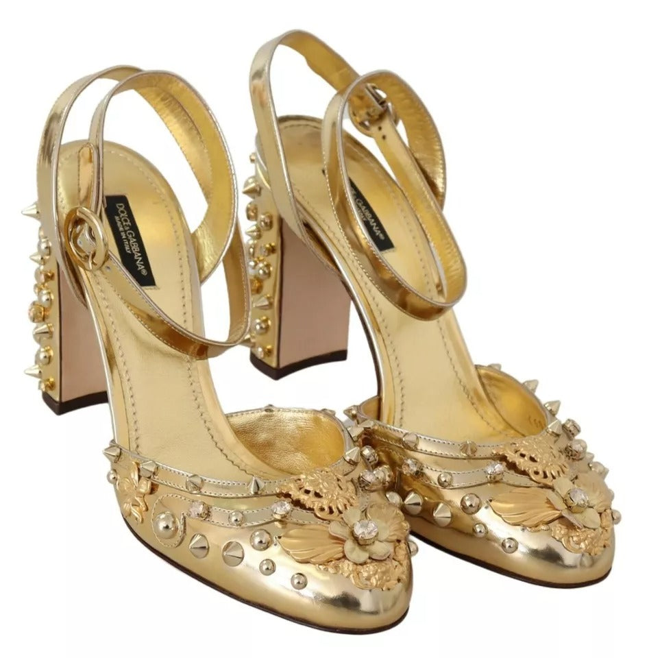 Vally Slingback-Sandalen mit goldenen Nieten